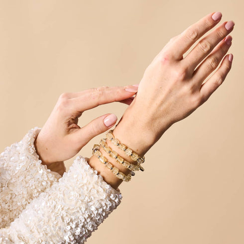 Gefrorene Limonade | Glitzerglas | Zuckerwürfel-Armband